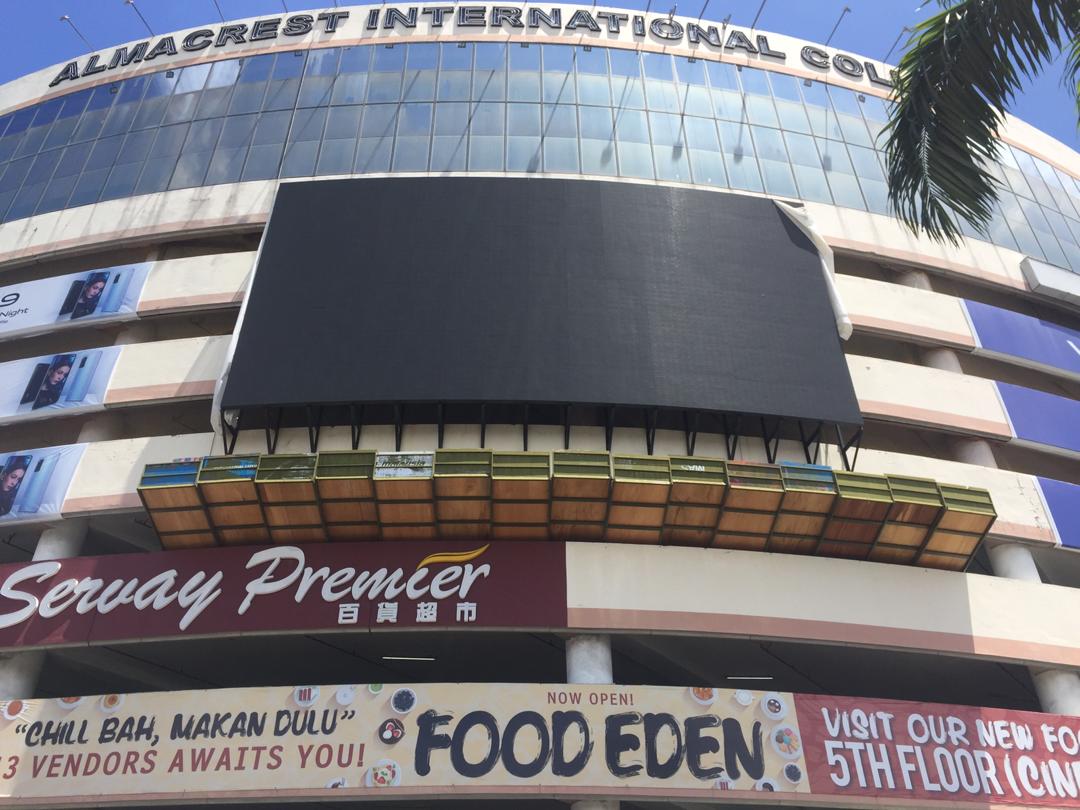 室外P8LED顯(xiǎn)示屏120平方